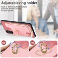 thumbnail image 6 of Feishell for Samsung Galaxy S23 Plus Wallet Case, Zipper Purse with 360 Rotatable Ring Kickstand, Premium PU Leather Shockproof Magnetic Buckle Credit Card Slots Holder Phone Case for Women Men,Pink, 6 of 9