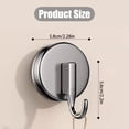 thumbnail image 3 of Suction Cup Hooks, Shower Hooks, Wreath Hangers for Front Door, Command Hooks, Strong Suction Cup Wreath Hook No Drill Non-Marking Heavy Duty Hanger Black 2.28 Inch 1Pcs, 3 of 8