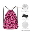 thumbnail image 5 of XMXT Unisex Drawstring Backpack for Women Men, Magenta Leopard Print Waterproof Gym Bag String Bags for Shopping Sport Travel, m, 5 of 8