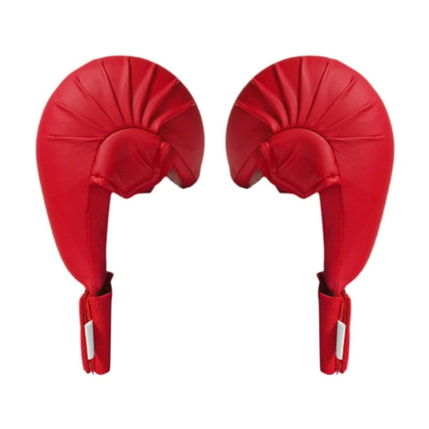 2 manoplas de entrenamiento de karate, equipo deportivo profesional, soporte de muñeca para kickboxing rojo