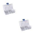 thumbnail image 4 of Riwesomey 100PCS Heavey Duty Zinc Plated Hair Pin Cotter R Clip Pin Hitch Tractor Lawn Mpver y caja de almacenamiento plata 2piezas Riwesomey CBP435537, 4 of 6