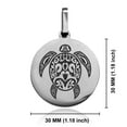 thumbnail image 2 of Stainless Steel Turtle Maori Symbol Round Medallion Keychain Circle Ring, 2 of 2