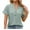Mint Green, variant on Plebaso Womens Dressy Casual Blouses V Neck Short Sleeve Shirts Business Casual Tunics Office Work Clothes