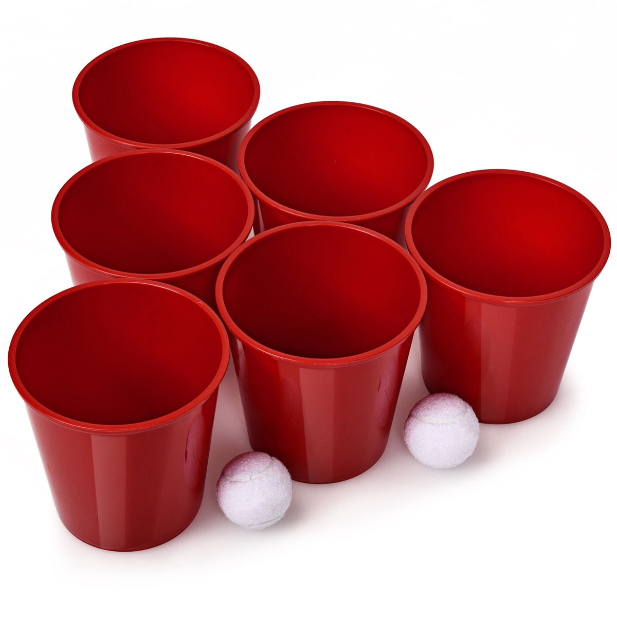 Redsmile Yard Pong Giant Pong Game Set with Carry Bag - Red - Outdoor Party Game - Backyard Entertainment