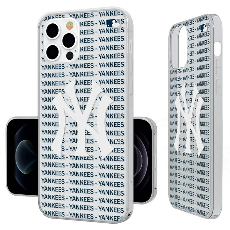 New York Yankees Text Backdrop Clear iPhone Case 