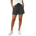 thumbnail image 3 of SAHFX Linen Blend Shorts Women Baggy Wide Leg Shorts Bermuda Shorts Summer Soft Lounge Shorts Summer Beach Shorts Loose Fit Shorts High Waisted Palazzo Pants Relaxed Fit Comfortable Lounge, 3 of 9