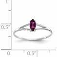 thumbnail image 6 of 10K White Gold Polished Geniune Rhodolite Garnet Birthstone Ring (Size 6) Made In United States 10xbr195, 6 of 6