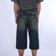 thumbnail image 5 of WILLBEST Pantalones Cortos Deportivos para Hombre, Pantalones Vaqueros Holgados y Recortados para Trabajo con Bolsillos Cargo., 5 of 5