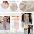 thumbnail image 6 of SUNBS Lounge Sets for Women 2 Piece Summer Henley Sweatsuit Travel Vacation Airport Outfits Pajamas Sets, 6 of 9