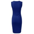 thumbnail image 3 of Doublju Women's Round Neckline Sleeveless Bodycon Midi Dress (S-3X), 3 of 4