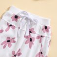 thumbnail image 4 of Girls Outfits Set Toddler Girls Winter Pants Outfits Flower Prints Long Sleeve Tops Pants 2PCS Clothes Set Fall Clothes 6 Months-12 Months, 4 of 6