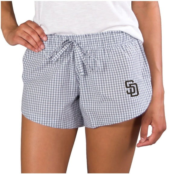 Women's Concepts Sport Gray San Diego Padres Tradition Woven Shorts