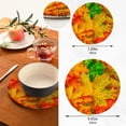 thumbnail image 3 of SKYSONIC Yellow Fall Leaves Pot Holders Trivets, 2 Pcs Heat Resistant Trivets,Autumn Maple Leaf Cotton Thread Weave Mats for Hot Pads Pans Pot Bowl Teapot for Kitchen Decor, 3 of 7