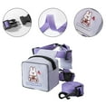thumbnail image 3 of Mochila con dibujos animados para perro, ajustable, con correa para cachorro (morado), 3 of 6