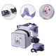 thumbnail image 3 of Mochila con dibujos animados para perro, ajustable, con correa para cachorro (morado), 3 of 6