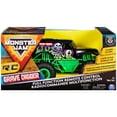 thumbnail image 3 of Monster Jam, Official Grave Digger Remote Control Monster Truck, 1:24 Scale, 2.4 GHz, for Ages 4 and up, 3 of 8