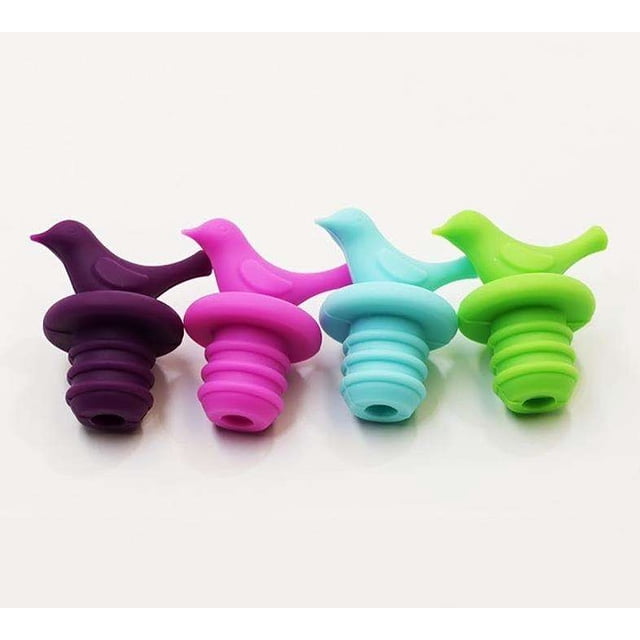 Tapones de vino de silicona, tapón colorido para botella de vino, paquete de 12 tapones selladores al vacío reutilizables con tornillos para licor