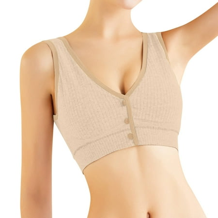 BKQCNKM Nursing Bras  Push Up Bra  Front Closure Bras for Women  Comfortable Double Gather Anti Sagging Breast Bra  Bras for Women No Underwire Beige XXL