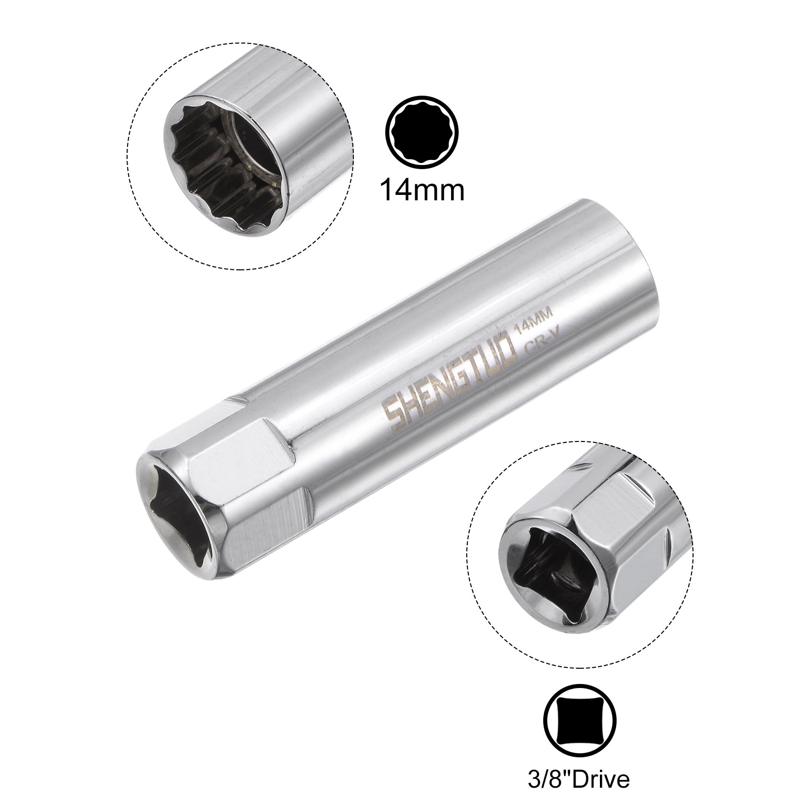 Steckschlüssel (Socket) 3/8 Zoll Antrieb, 14 Mm Sechskant
