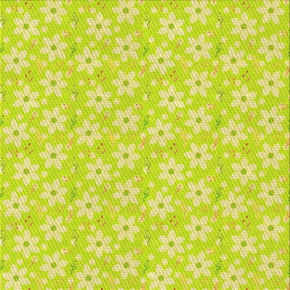 Ahgly Company Machine Washable Indoor Square Transitional Green Area Rugs, 5' Square