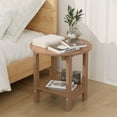 thumbnail image 6 of WINSOON 2-Tier Side Table Adirondack Table End Table with Storage Shelf Natural Finish, 6 of 7
