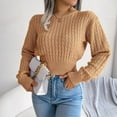 thumbnail image 2 of Ashirexll Pullover Sweaters for Women Winter Sweaters Fashion Long Sleeve Round Neck Sweater Tops Warm and Casual, 2 of 7