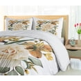 thumbnail image 5 of Ambesonne Rose Duvet Cover Sets, Romantic Bridal Bouquet, 2-Queen, Pale Orange Cream Green, 5 of 7