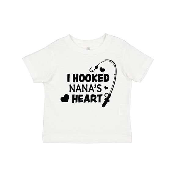 Inktastic I Hooked Nana's Heart with Fishing Rod Boys or Girls Toddler T-Shirt
