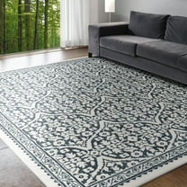 Madison Traditional 5' x 7' Gray Polypropylene Indoor Area Rug