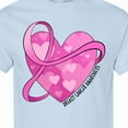 thumbnail image 4 of Inktastic Breast Cancer Awareness Pink Ribbon Around Heart T-Shirt, 4 of 5