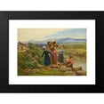 thumbnail image 2 of César Pattein 24x18 Black Modern Framed Museum Art Print Titled - Playing by the River (1903), 2 of 5