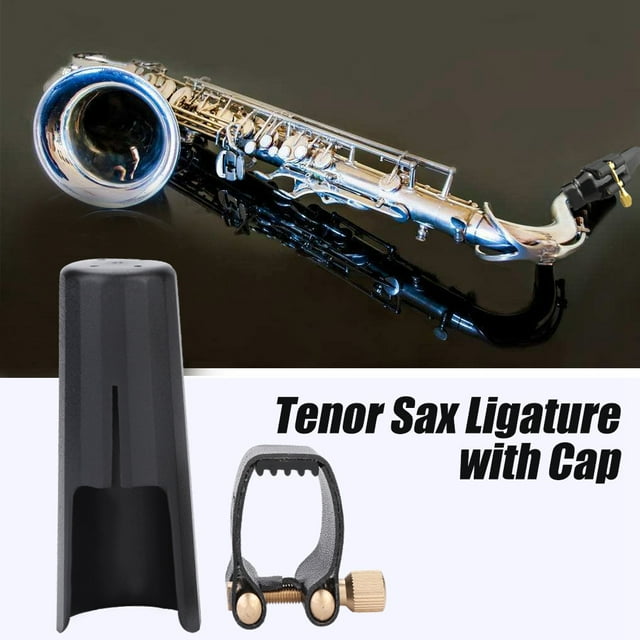 Black Plastic+PU Sax Mouthpiece Ligature, Portable Sax Mouthpiece Accessory, For Students Professionals