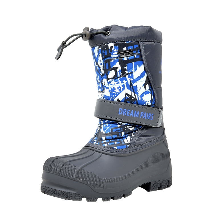 Dream Pairs Little Kid Kamick Navy Mid Calf Waterproof Winter Snow