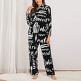 thumbnail image 3 of Bingfone Womens Pajama Sets Pasta Bacon Print,Long Sleeve Loungewear Pajamas Set-X-Large, 3 of 9