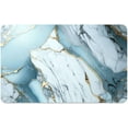 thumbnail image 2 of Super Absorbent Diatomaceous Earth Stone Bath Mat，Blue with Gold Marble Quick-Drying Bathroom Carpets,Non Slip Bathtub Floor Mat，Easy to Clean, Simple Kitchen Doormat(Square 40×60cm), 2 of 6