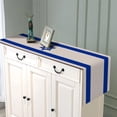thumbnail image 3 of Jiibva Linen Israel Flag Table Runner - Jewish Table Decoration for Passover Rosh Hashanah Sukkot Sukkah Kitchen Dining Room Party Decor, 3 of 7