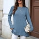 thumbnail image 4 of Camisas de Larga para Mujer, Elegantes, Informales, Holgadas, Básicas, Ropa de Moda para Otoño e Invierno 2025. Azul Oscuro XXL, 4 of 10