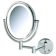 Jerdon HL9516C 5X-1X Magnification Oval Lighted Wall Mount Mirror, Chrome
