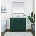 thumbnail image 6 of Elegant Decor Americana 42" Metal MDF Marble Single Bathroom Vanity in Green, 6 of 8