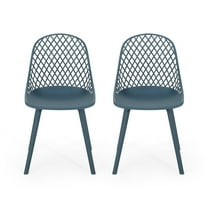 GDF Studio Lucy Outdoor Modern Dining Chair, Set of 2, Green