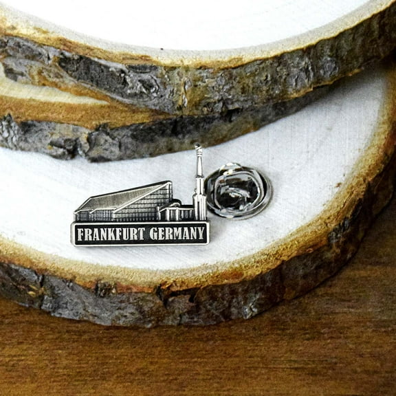 Frankfurt Germany 3/4" Antique Gold Temple Pin by Ringmasters