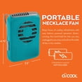 thumbnail image 5 of O2COOL Ventilador personal a batería con cordón, enfría la cara y el cuello, 5 of 5