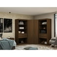 thumbnail image 2 of Manhattan Comfort Mulberry 3-Piece Wood Semi-Open Corner Closet Set in Brown, 2 of 11