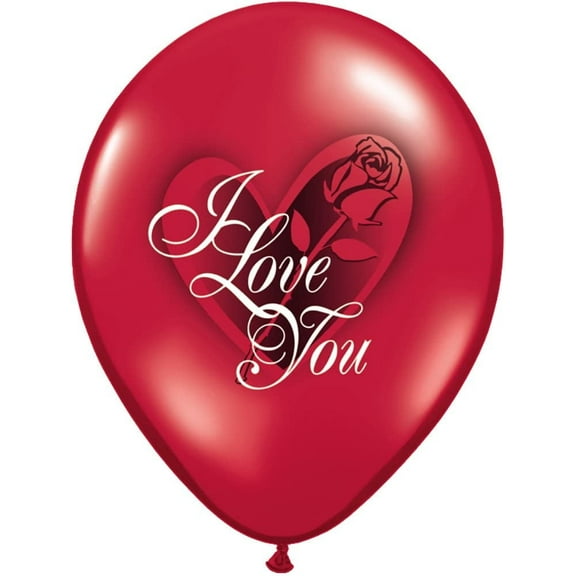 Qualatex 11" I Love You Red Rose