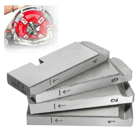 4-Pack 47770 Pipe Threader Set for ,High-Speed Threading Dies for 1-2 Inch Pipes,Universal Die Heads Threader Tool