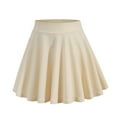 thumbnail image 2 of Fesfesfes Summer Skirts for Women Casual Solid High Waist Short Swing Skirt, 2 of 4