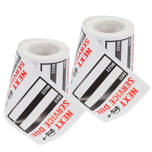 2 Rolls Care Stickers Tags Puncture Tools Black