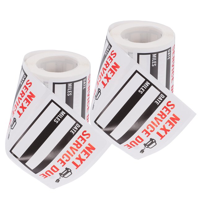 KAKOWELY Autocollants de Changement d'Huile next service Dû 2 Rouleaux Autocollants de Changement d'Huile pour Pare-Brise Autocollants de Rappel de Changement d'Huile Autocollants de Changement d'Huile Imperméables Changement d'Huile Entretien Auto service Dû Autocollants de Rappel
