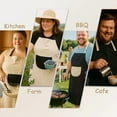 thumbnail image 7 of URBY 1pc Plus Size Extra Wide Apron with Hand Wiper Round Pockets, Black, 7 of 7