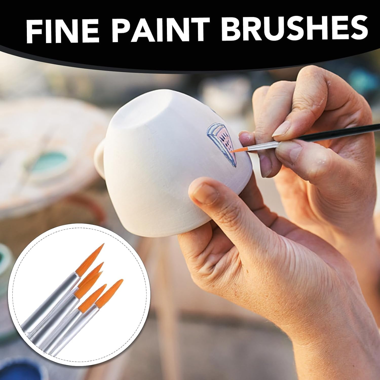 Small Paint Brushes Bulk,200 Pcs Black Nylon Hair Paint Brushes with Flat and Round Pointed Acrylic Paint Brush Kits,craft paint brushes for oil watercolor Face Artist And Kids Professional Kits